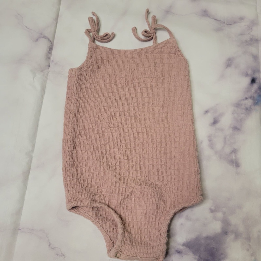 Kate Quinn Smocked Tie Ruched Bodysuit
